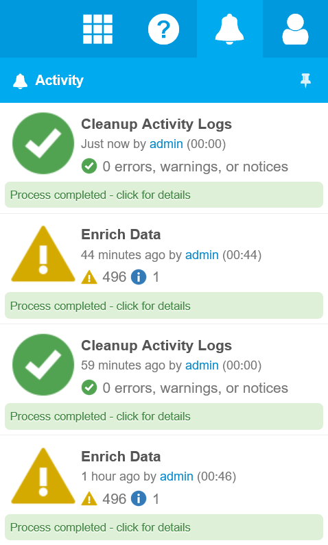 Activity Sidebar