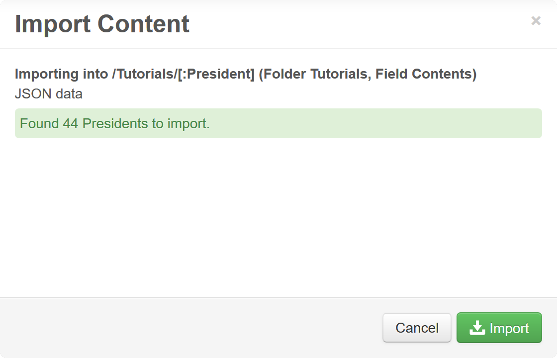 Import Dialog