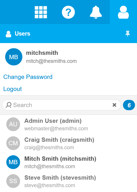 Users Sidebar